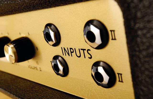 The Super Lead Reissue's four inputs.